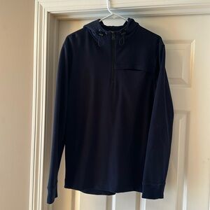 NWOT Banana Republic Moisure Wicking Men’s Long Sleeve Hoodie 1/4 Zip Size LARGE